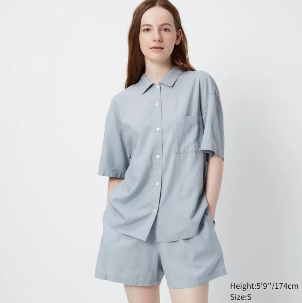 UNIQLO Loungewear & Pyjamas*Leinenmix Kurzarm Pyjama
