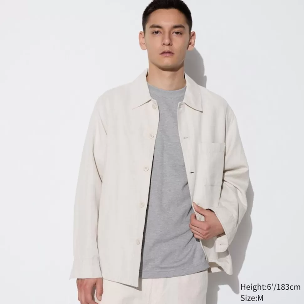 UNIQLO Mäntel, Jacken, Parka & Westen*Leinenmix Langarm Hemd