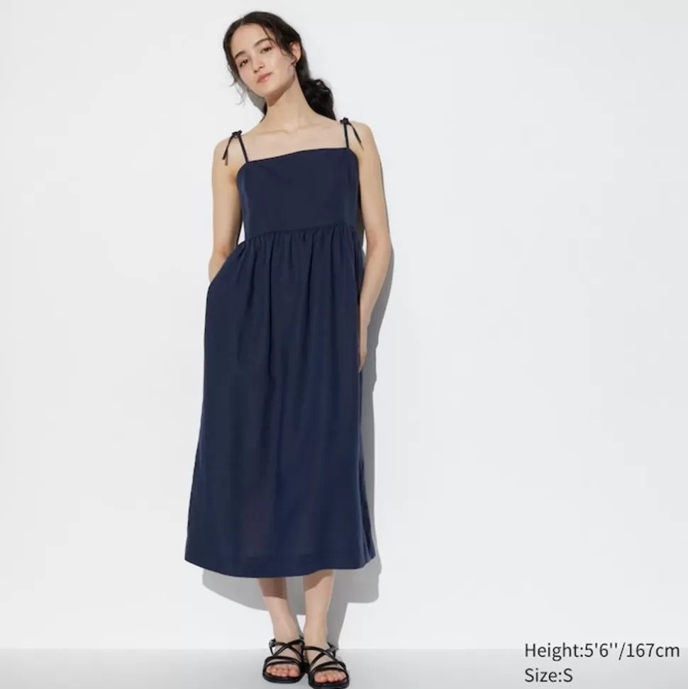 UNIQLO Kleider, Jumpsuits & Overalls*Leinenmix Tragerkleid