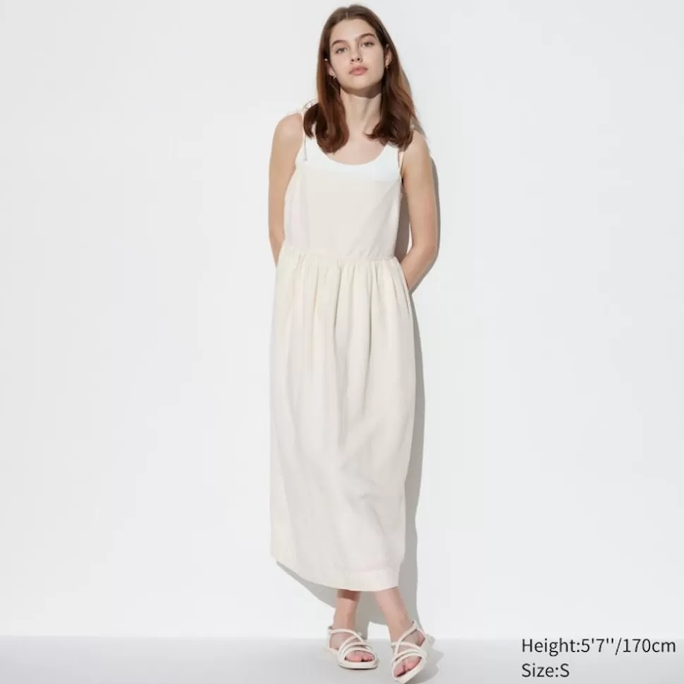 UNIQLO Kleider, Jumpsuits & Overalls*Leinenmix Tragerkleid