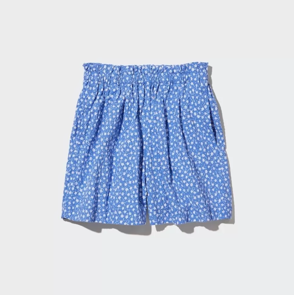 UNIQLO Röcke & Shorts*Madchen Gemusterte Seersucker Easy Shorts