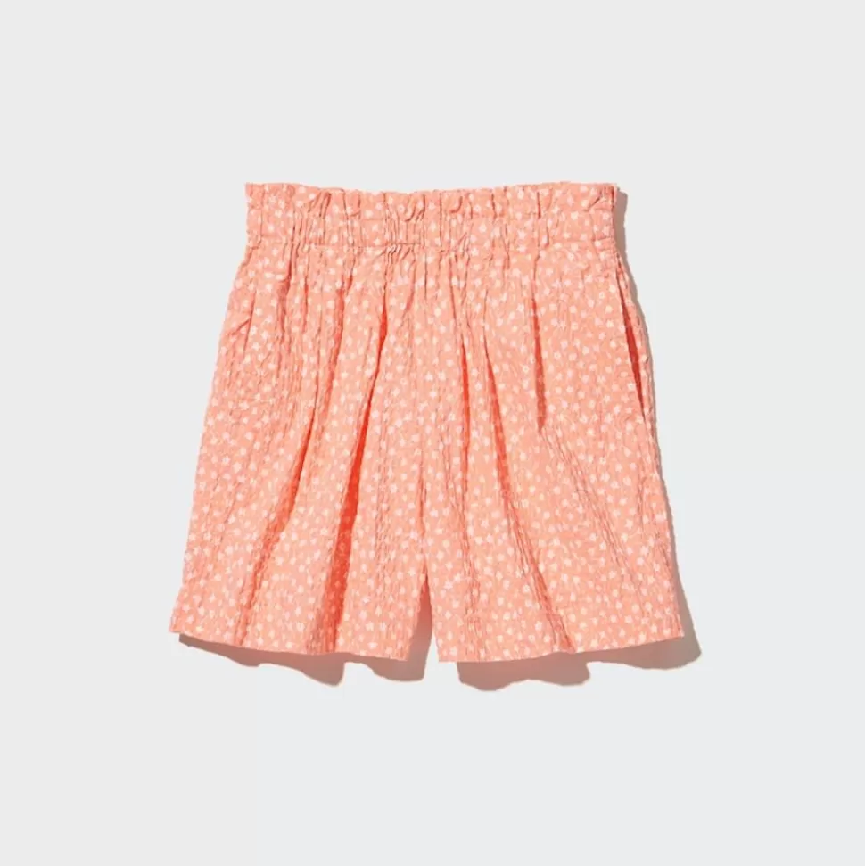UNIQLO Hosen, Jogginghosen & Leggings*Madchen Gemusterte Seersucker Easy Shorts