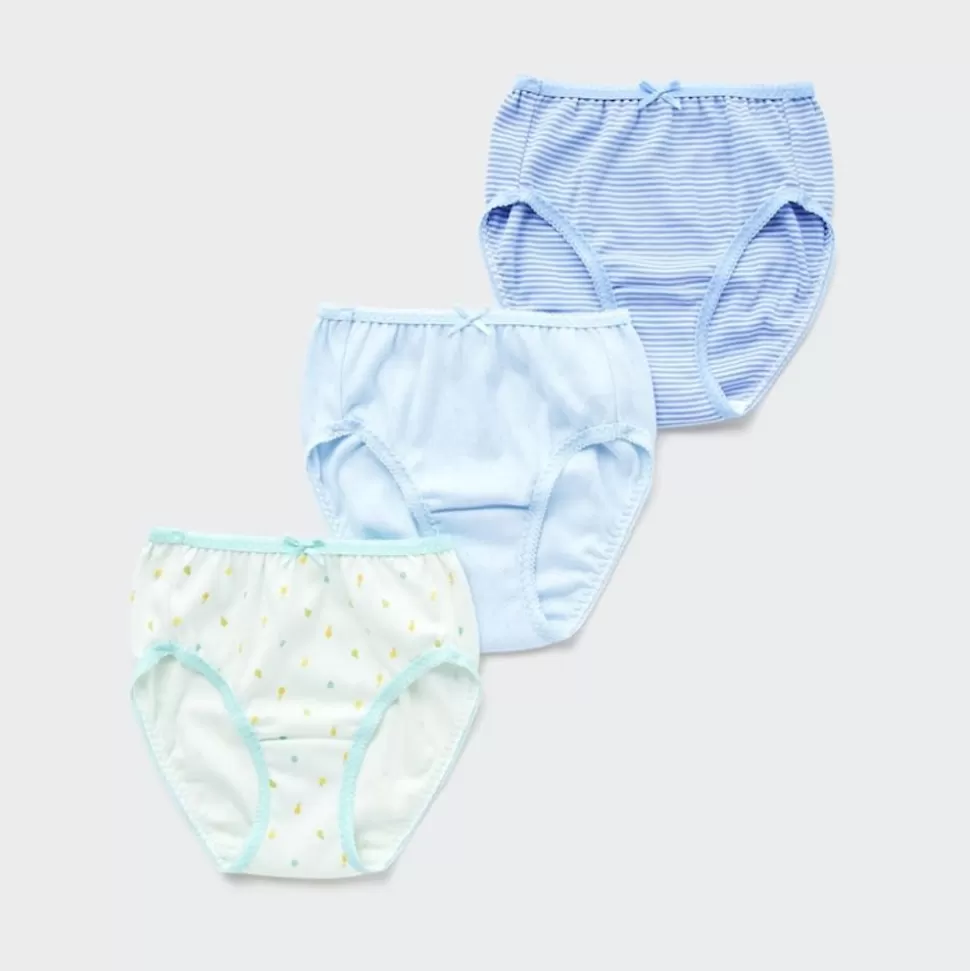 UNIQLO Bhs & Unterwäsche*Madchen Gemusterter Slip (3Er-Set) Hellgrun