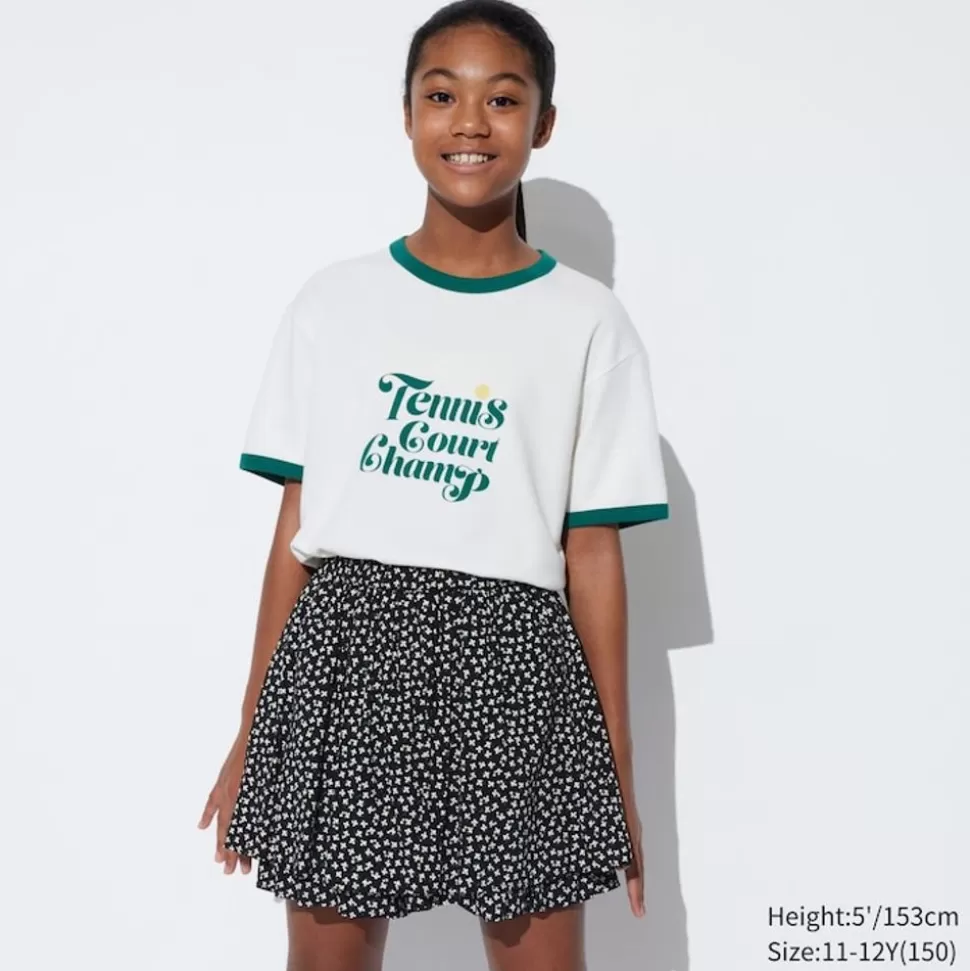 UNIQLO Röcke & Shorts*Madchen Gemusterter Viskose Mini Skort