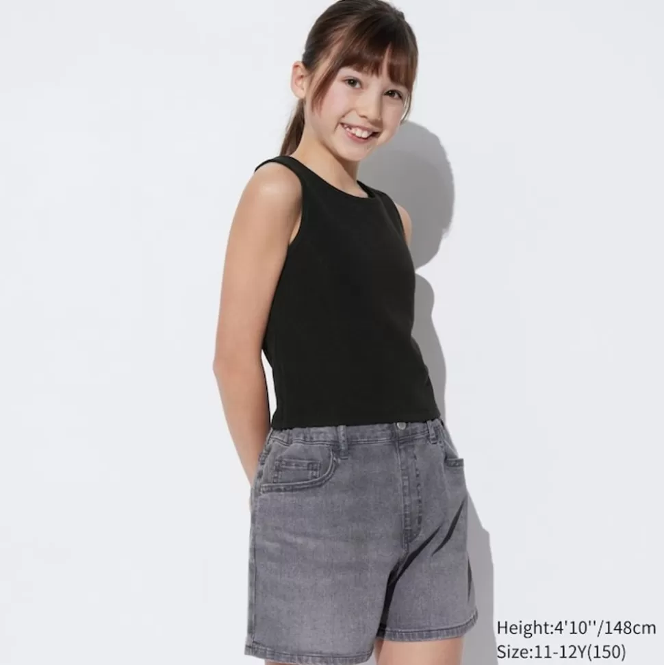 UNIQLO T-Shirts, Bh-Tops & Poloshirts*Madchen Geripptes Airism Baumwolle Bh-Tanktop