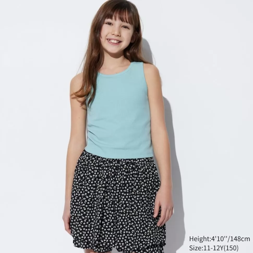 UNIQLO Airism Kuhlender Komfort*Madchen Geripptes Airism Baumwolle Bh-Tanktop