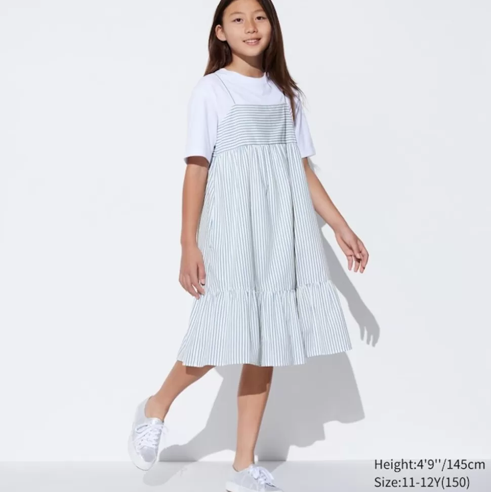 UNIQLO Kleider & Jumpsuits*Madchen Gestreiftes Tragerkleid