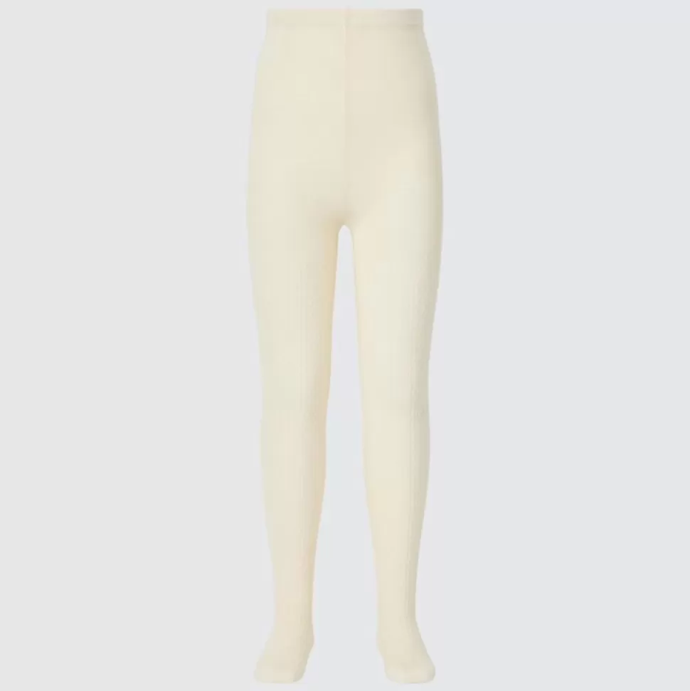 UNIQLO Socken, Strumpfhosen & Leggings*Madchen Heattech Thermo Strumpfhose (Zopfstrickmuster)