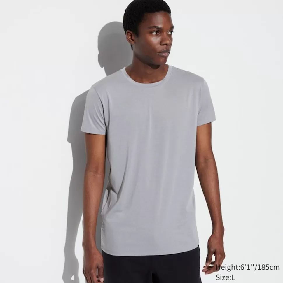 UNIQLO Loungewear & Pyjamas*Meliertes Airism T-Shirt Hellgrau
