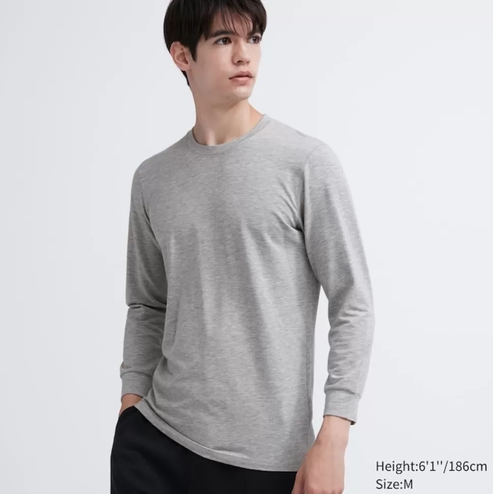 UNIQLO T-Shirts & Oberteile*Meliertes Heattech Extra Warm Baumwolle Thermo Langarmshirt