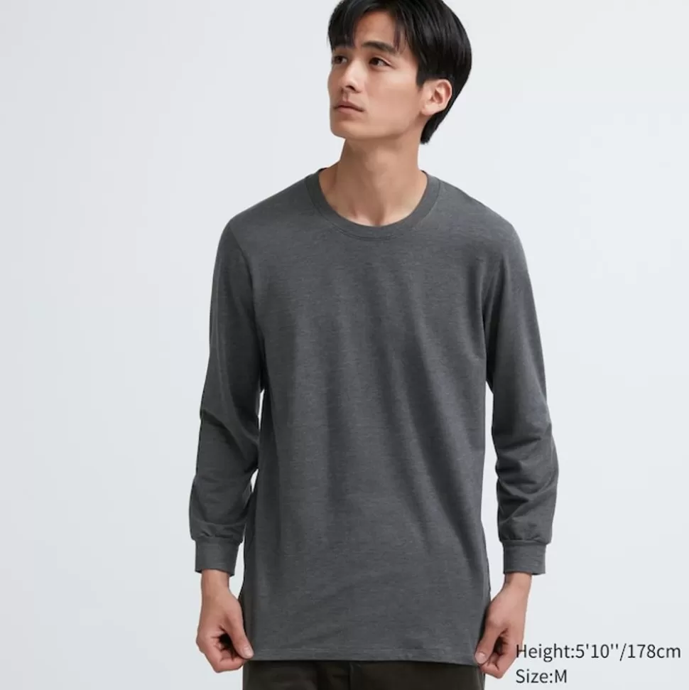 UNIQLO T-Shirts & Oberteile*Meliertes Heattech Extra Warm Baumwolle Thermo Langarmshirt