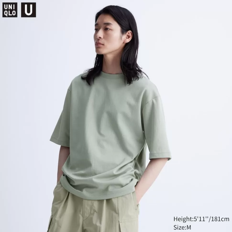UNIQLO T-Shirts & Oberteile*Oversized Airism Baumwolle Halbarm T-Shirt