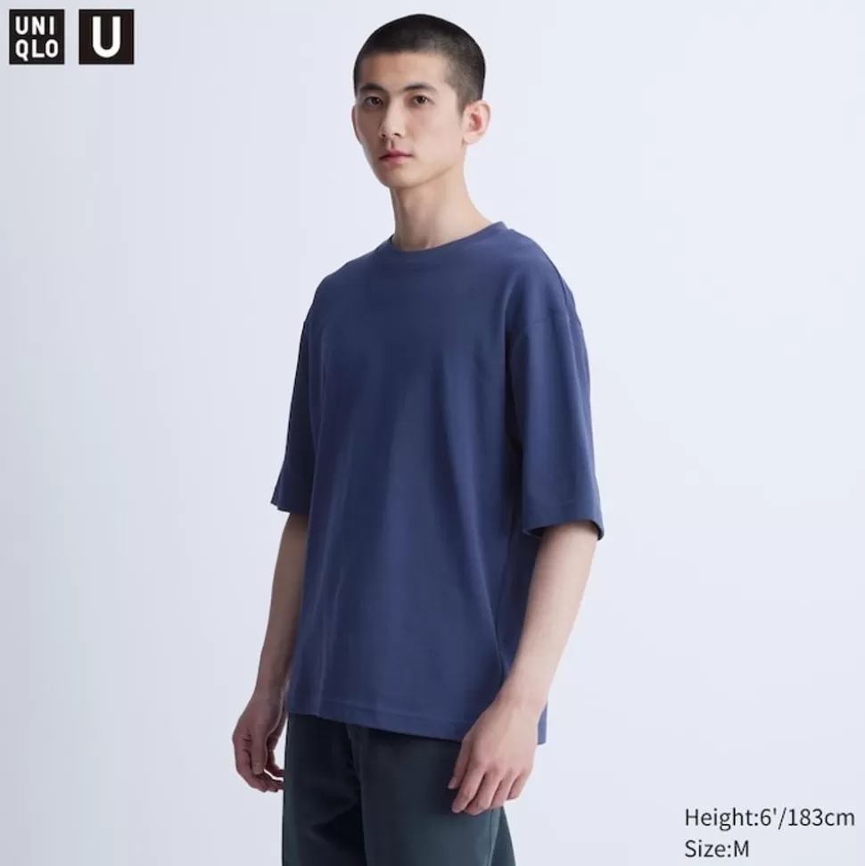 UNIQLO T-Shirts & Oberteile*Oversized Airism Baumwolle Halbarm T-Shirt
