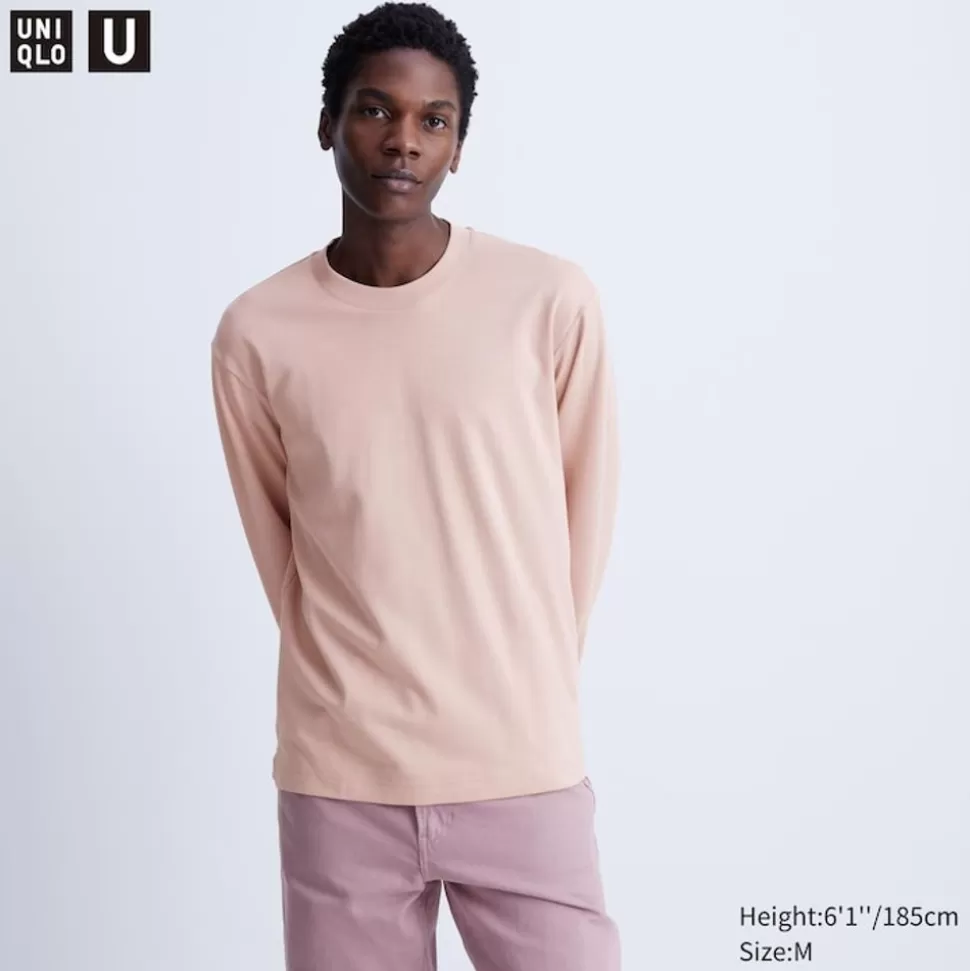 UNIQLO T-Shirts & Oberteile*Oversized Airism Baumwolle Langarmshirt