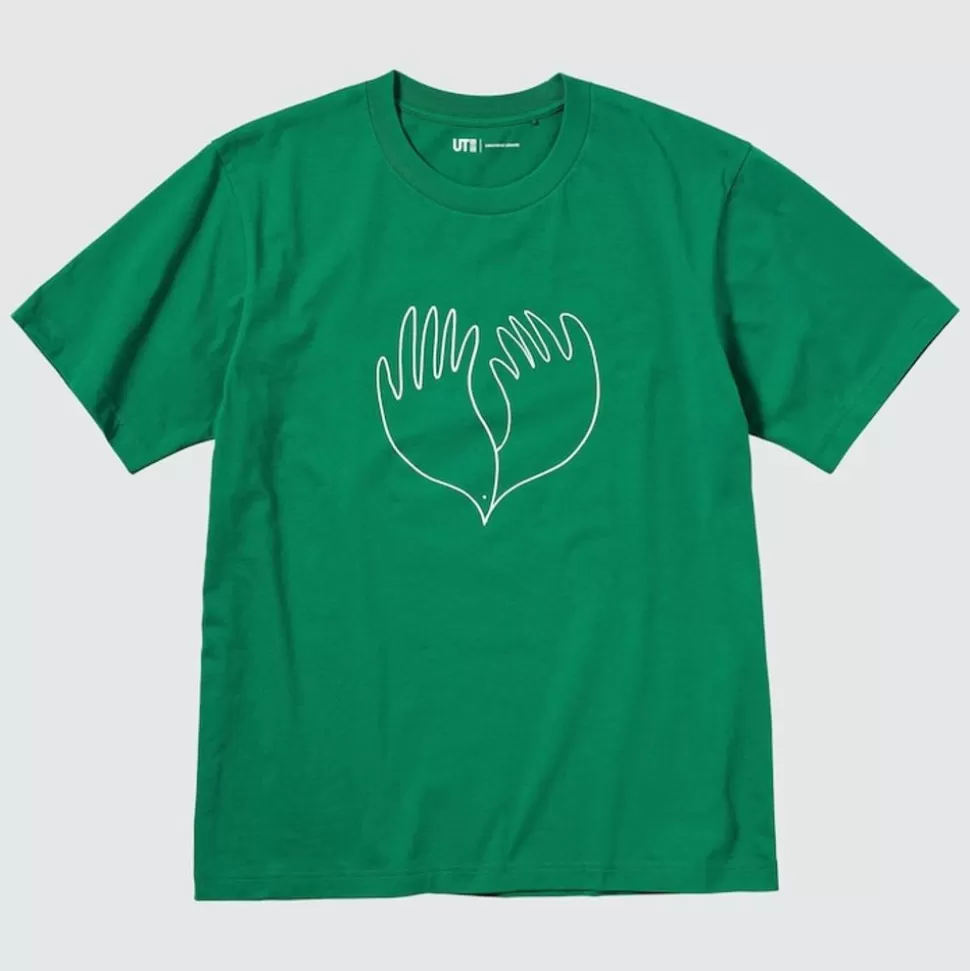 UNIQLO T-Shirts & Oberteile*Peace For All Bedrucktes T-Shirt (Christophe Lemaire) Grun