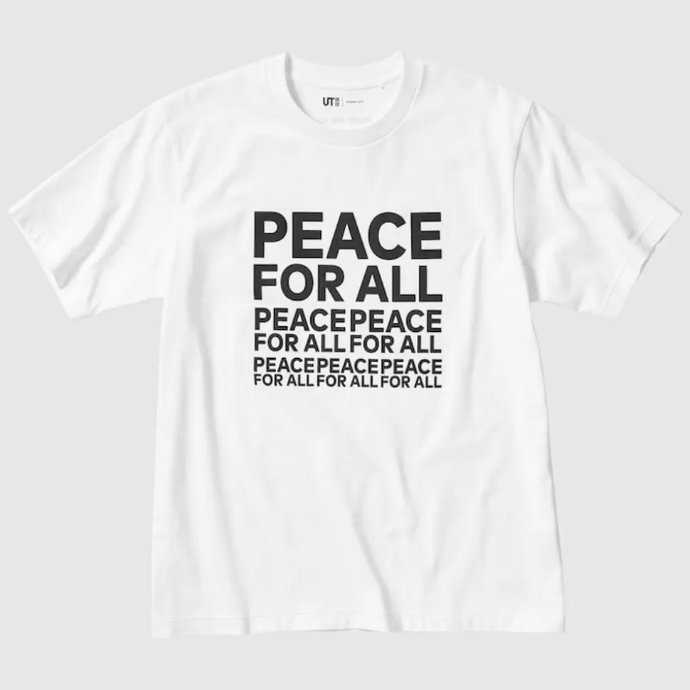 UNIQLO T-Shirts & Oberteile*Peace For All Bedrucktes T-Shirt (Kashiwa Sato) Weis