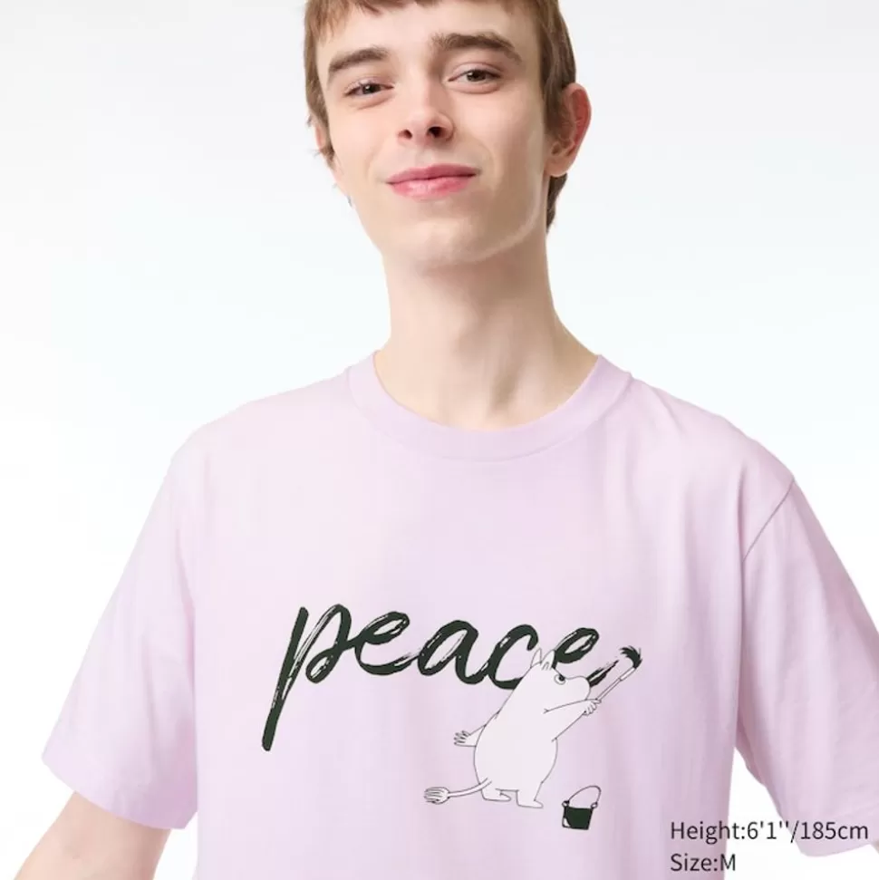 UNIQLO T-Shirts & Oberteile*Peace For All Bedrucktes T-Shirt (Moomin) Pink