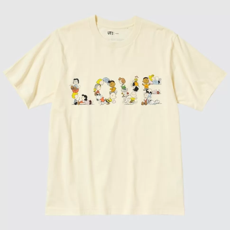 UNIQLO T-Shirts & Oberteile*Peace For All Bedrucktes T-Shirt (Peanuts) Gelb