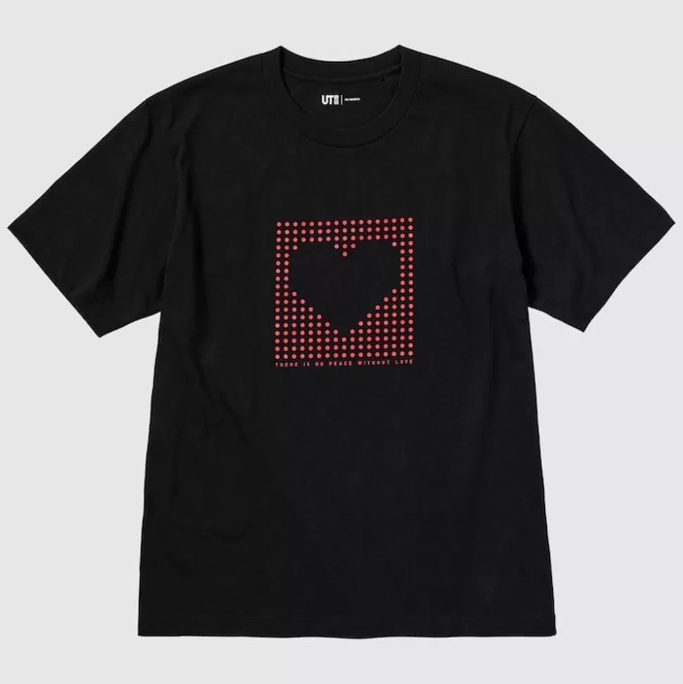 UNIQLO T-Shirts & Oberteile*Peace For All Bedrucktes T-Shirt (Rei Inamoto) Schwarz