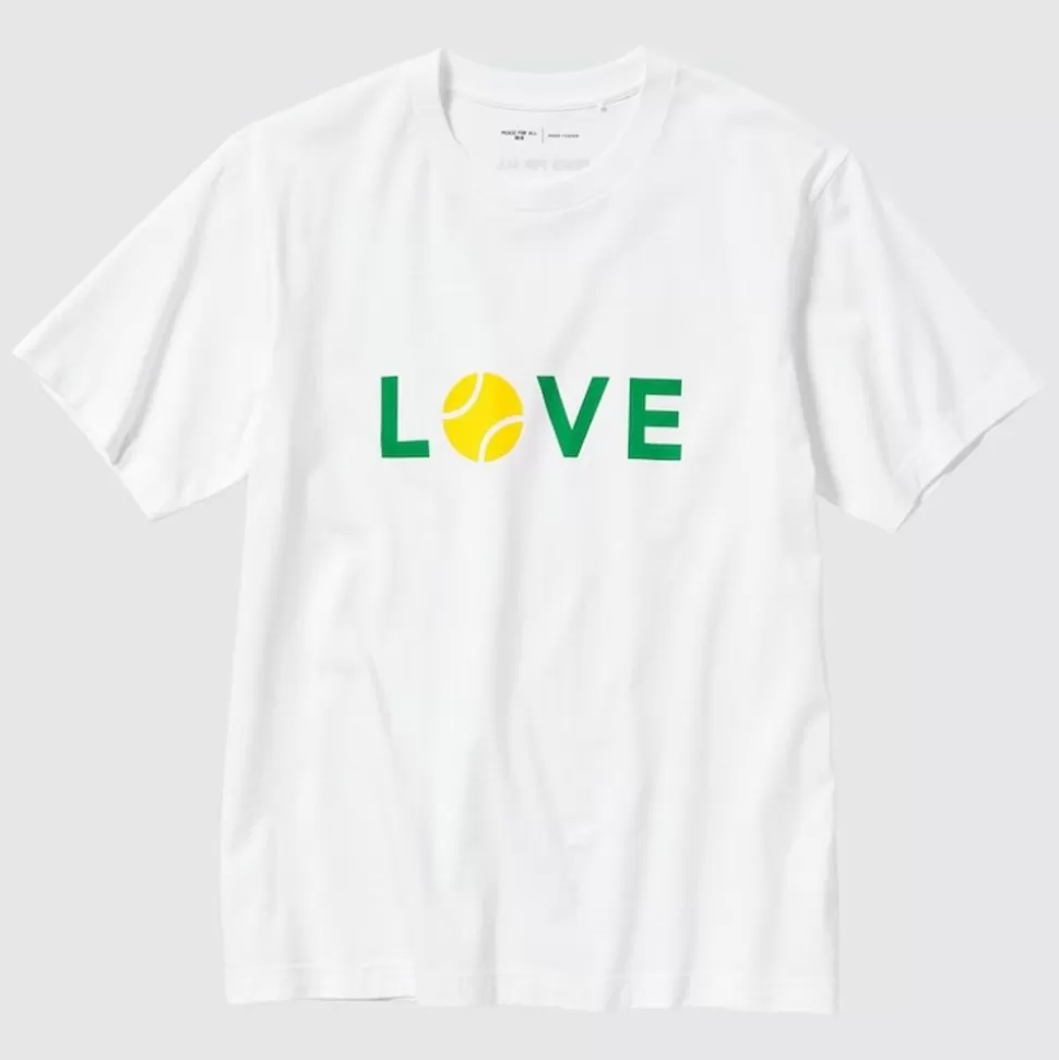 UNIQLO T-Shirts & Oberteile*Peace For All Bedrucktes T-Shirt (Roger Federer) Weis