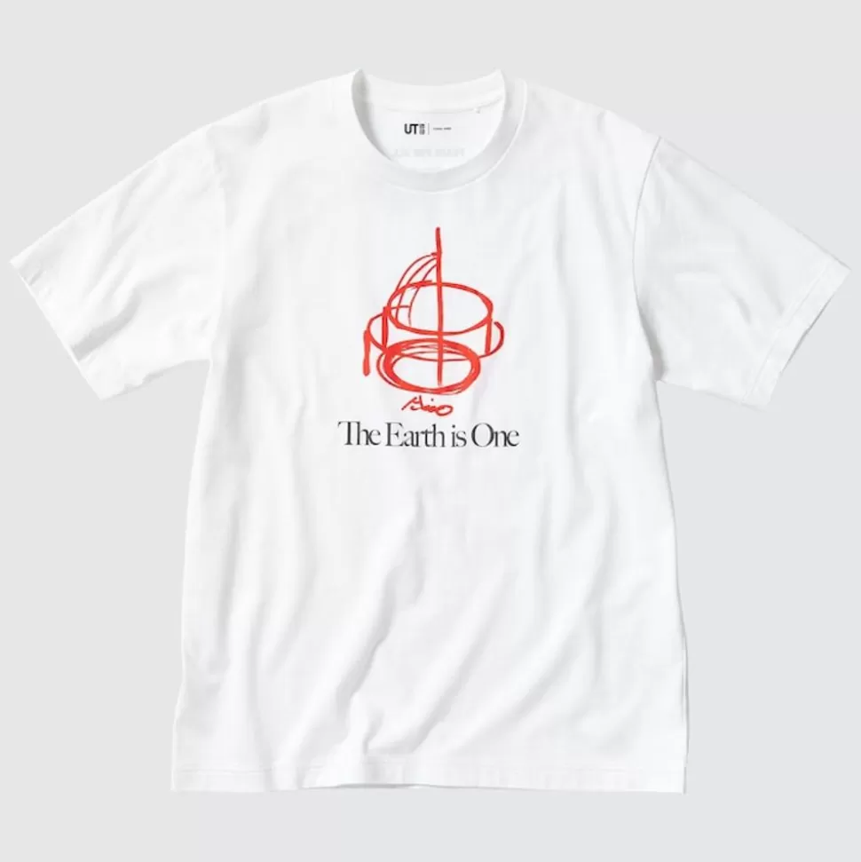 UNIQLO T-Shirts & Oberteile*Peace For All Bedrucktes T-Shirt (Tadao Ando) Weis