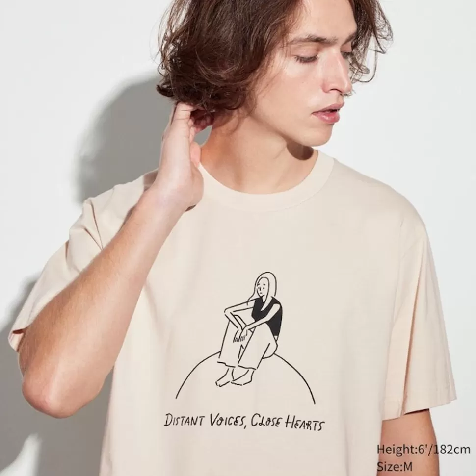 UNIQLO T-Shirts & Oberteile*Peace For All Bedrucktes T-Shirt (Yu Nagaba) Natural