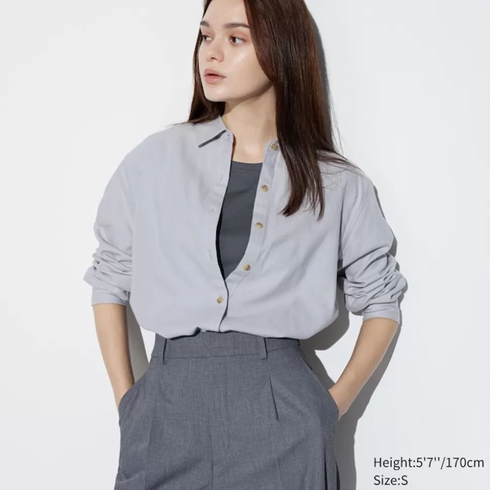 UNIQLO Hemden & Blusen*Sanfte Velours Langarm Bluse