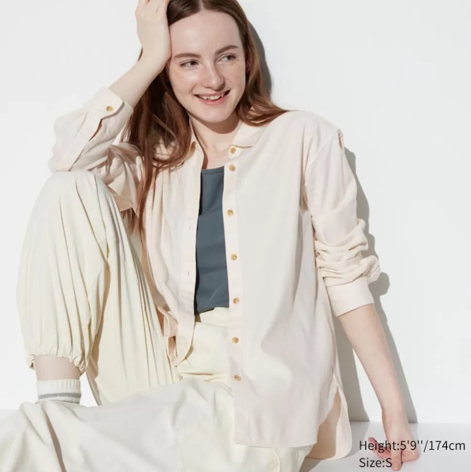 UNIQLO Hemden & Blusen*Sanfte Velours Langarm Bluse