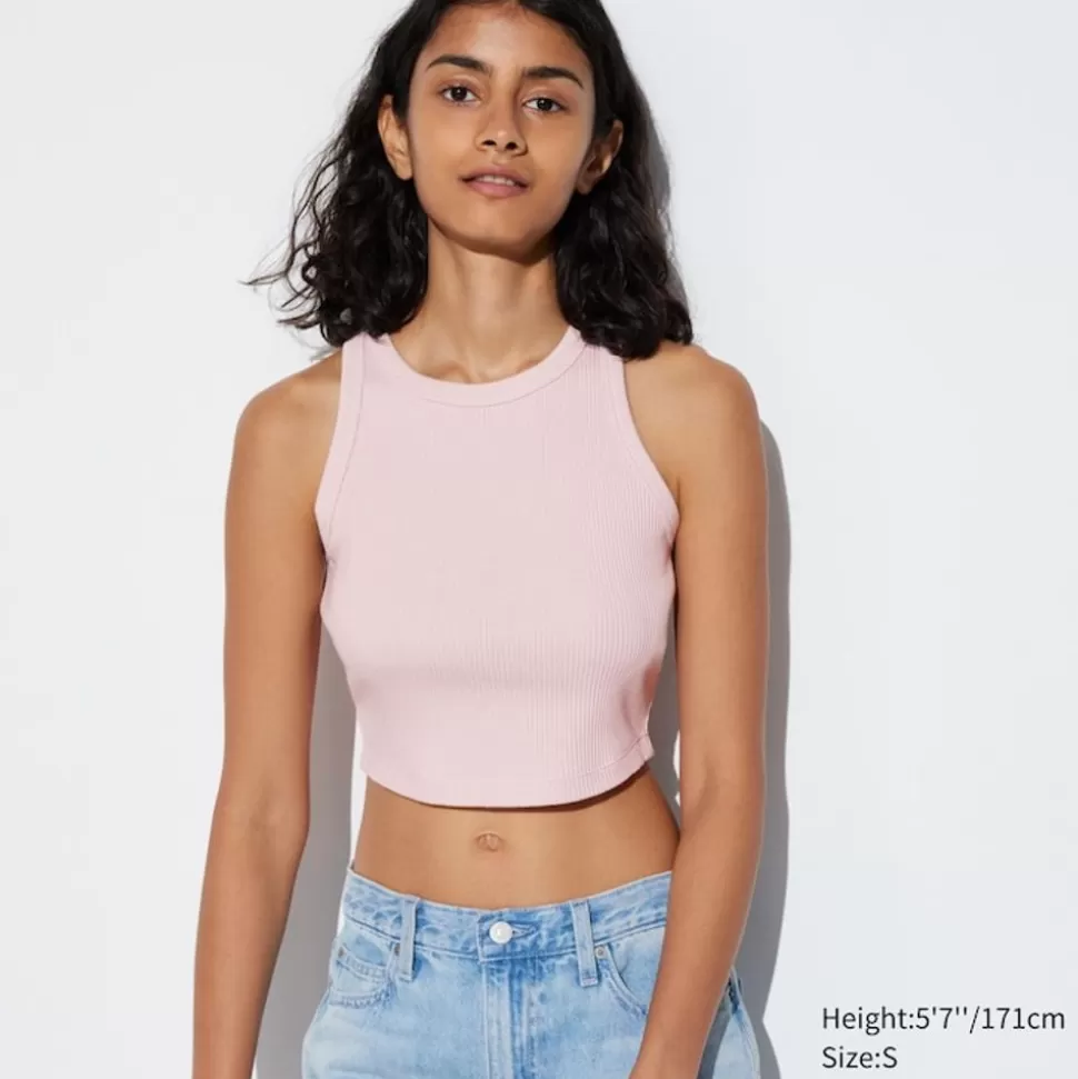 UNIQLO T-Shirts & Oberteile*Sanftes Geripptes Cropped Tanktop