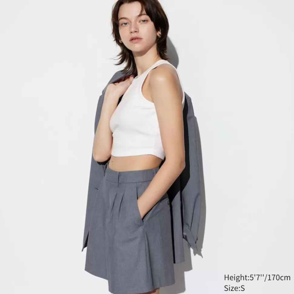 UNIQLO T-Shirts & Oberteile*Sanftes Geripptes Cropped Tanktop