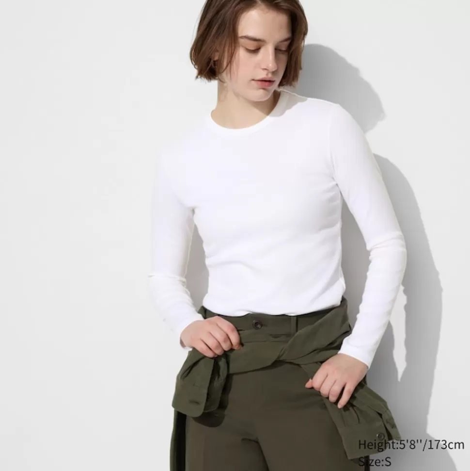 UNIQLO T-Shirts & Oberteile*Sanftes Geripptes Langarmshirt