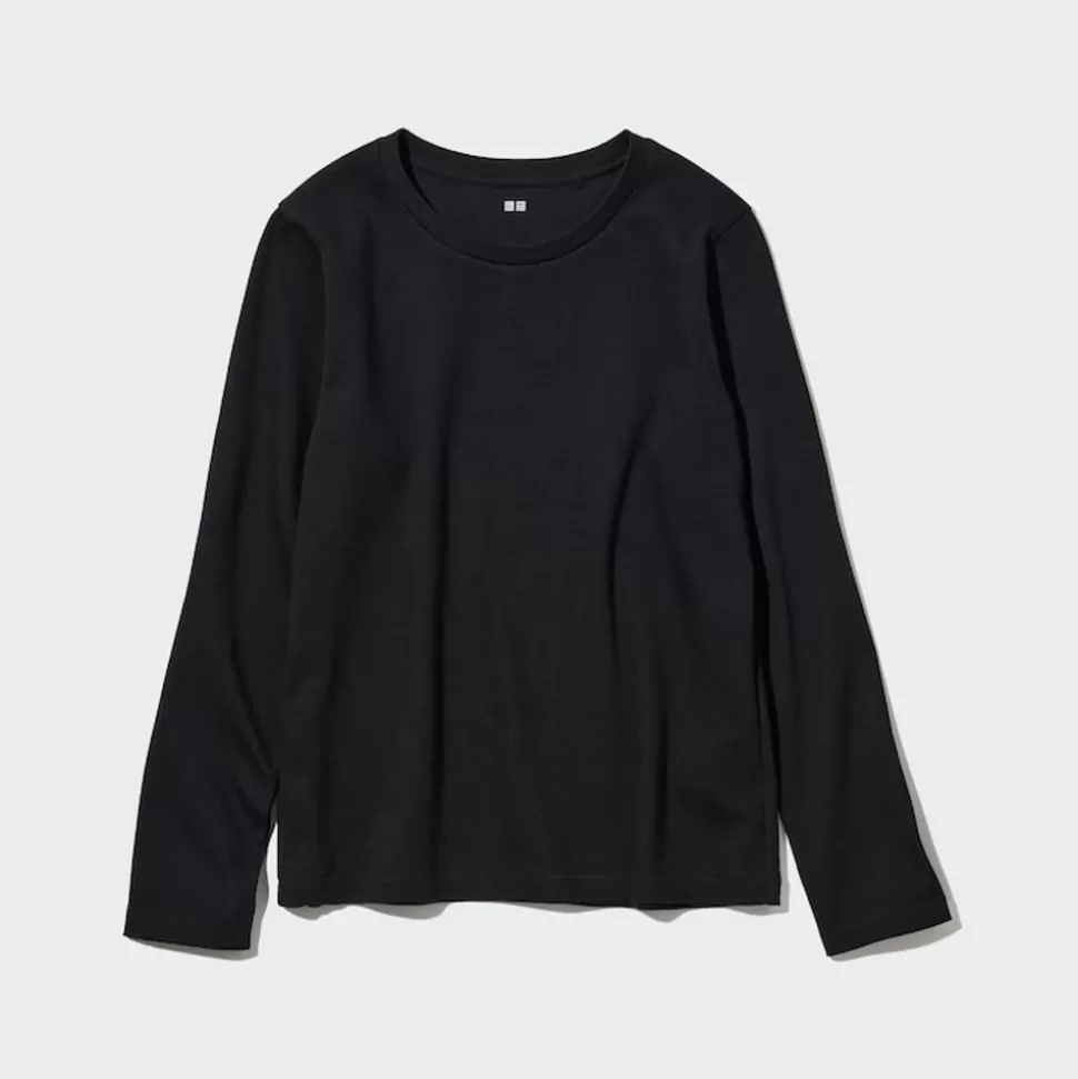 UNIQLO T-Shirts & Oberteile*Sanftes Stretch Baumwolle Langarmshirt