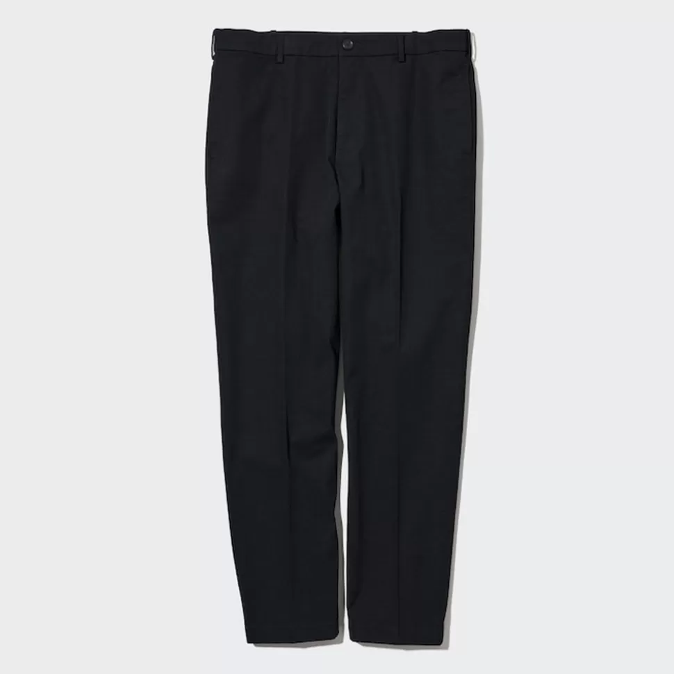 UNIQLO Hosen, Chinos & Jogginghosen*Smart Baumwoll Hose In 7/8-Lange (Lang) Dunkelblau