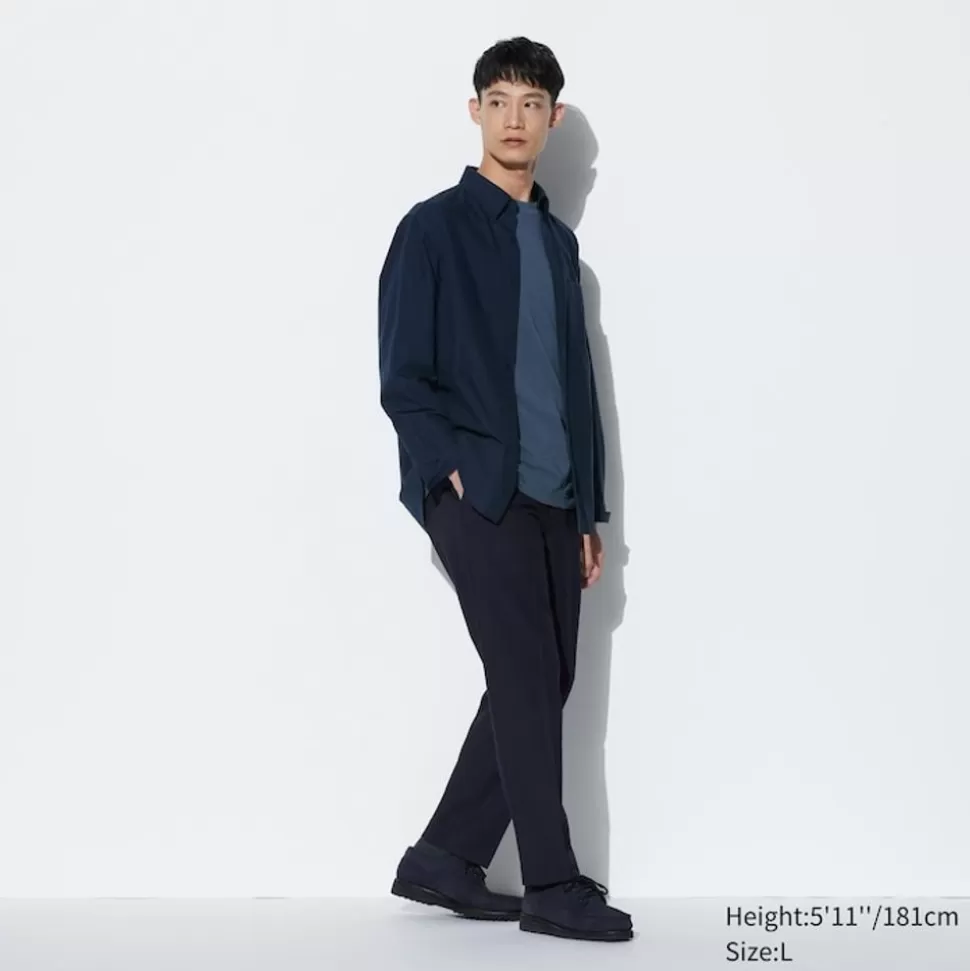 UNIQLO Hosen, Chinos & Jogginghosen*Smart Stoffhose In 7/8-Lange Und Wolloptik Dunkelblau