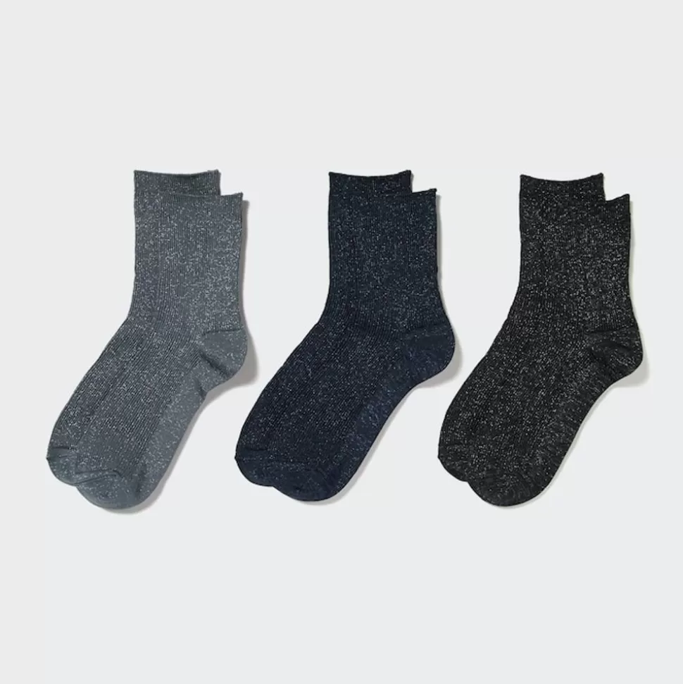 UNIQLO Socken, Strumpfhosen & Leggings*Socken Mit Glitzerfaden (3 Paar)