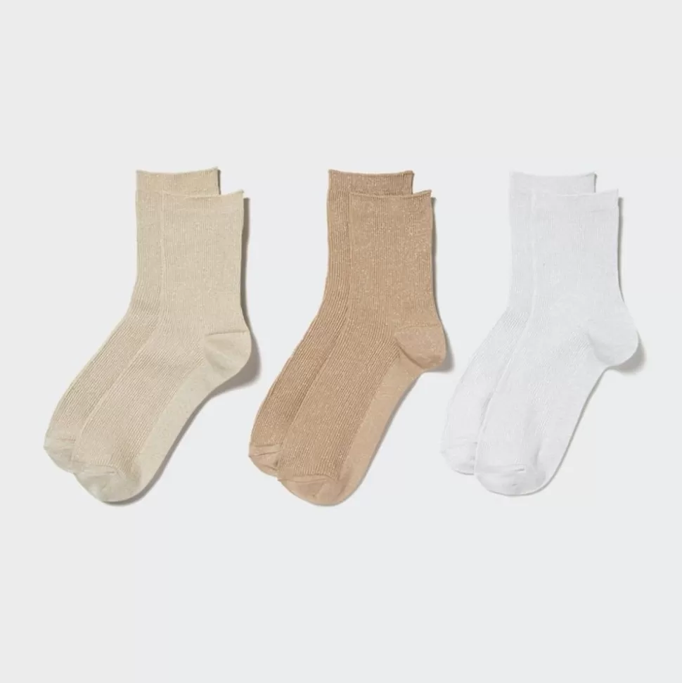 UNIQLO Socken, Strumpfhosen & Leggings*Socken Mit Glitzerfaden (3 Paar)