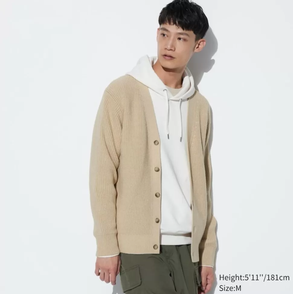 UNIQLO Pullover & Strickjacken*Strickjacke Mit V-Ausschnitt Beige