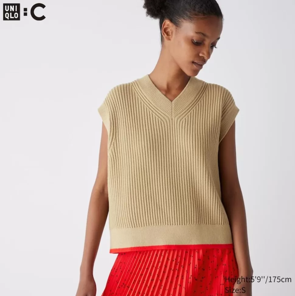 UNIQLO Pullover & Strickjacken*Strickweste Mit V-Ausschnitt
