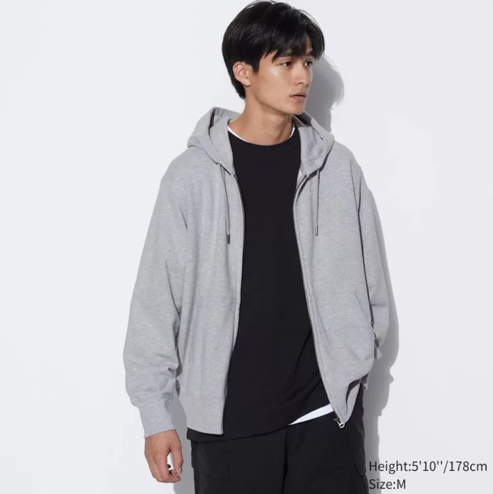UNIQLO Sweatshirts, Hoodies & Jogginghosen*Sweatjacke Mit Kapuze Grau