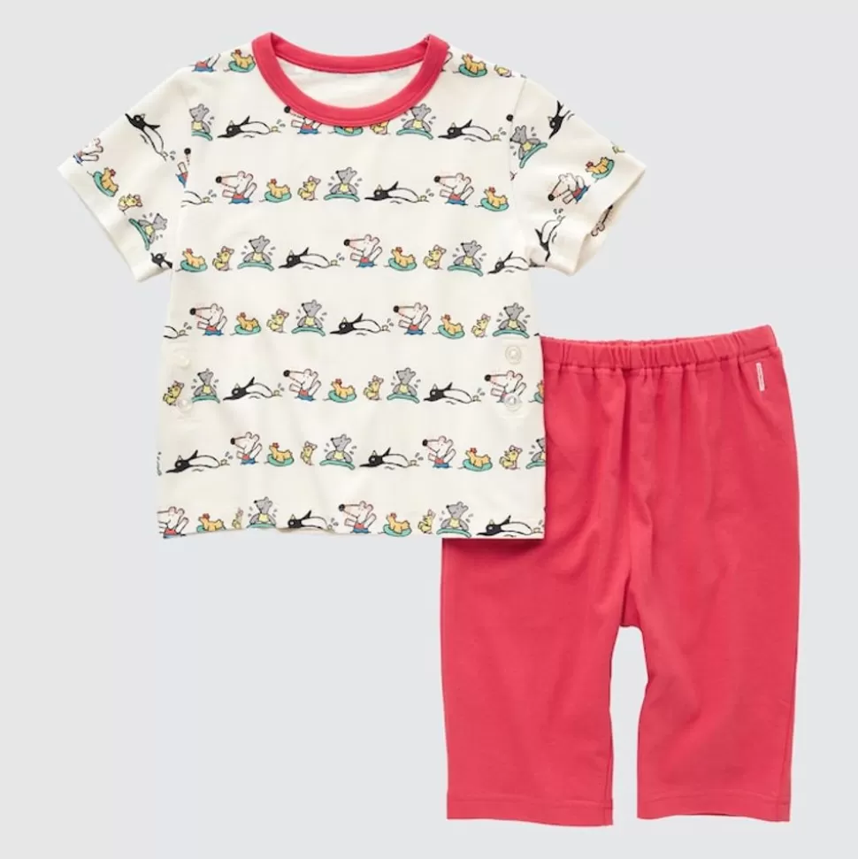 UNIQLO Pyjamas*The Picture Book Collection Ut Bedruckter Dry Kurzarm Pyjama Rot
