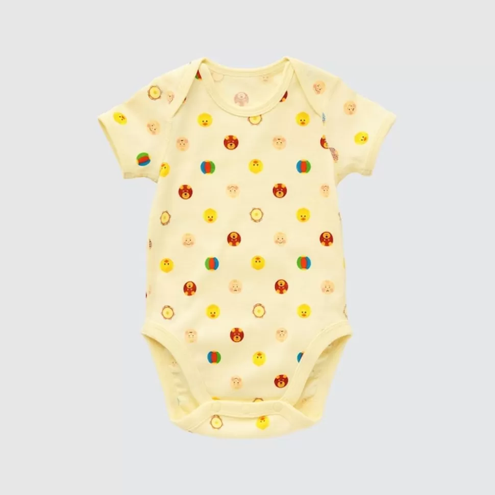 UNIQLO Strampler & Bodys*The Picture Book Collection Ut Bedruckter Kurzarm Body Gelb
