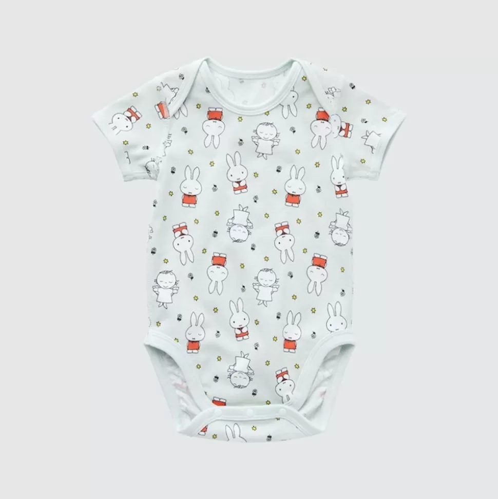 UNIQLO Strampler & Bodys*The Picture Book Collection Ut Bedruckter Kurzarm Body Hellgrun