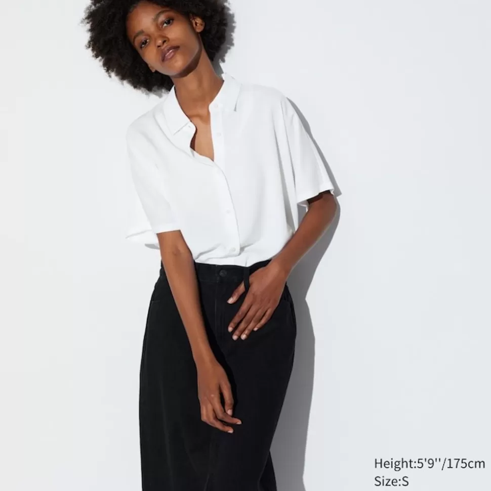 UNIQLO Hemden & Blusen*Viskose Kurzarm Bluse