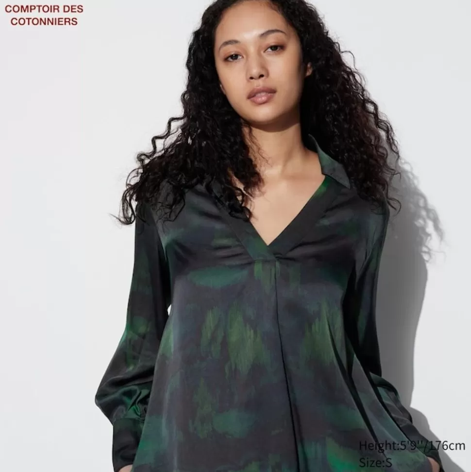 UNIQLO Hemden & Blusen*Viskose Langarm Bluse