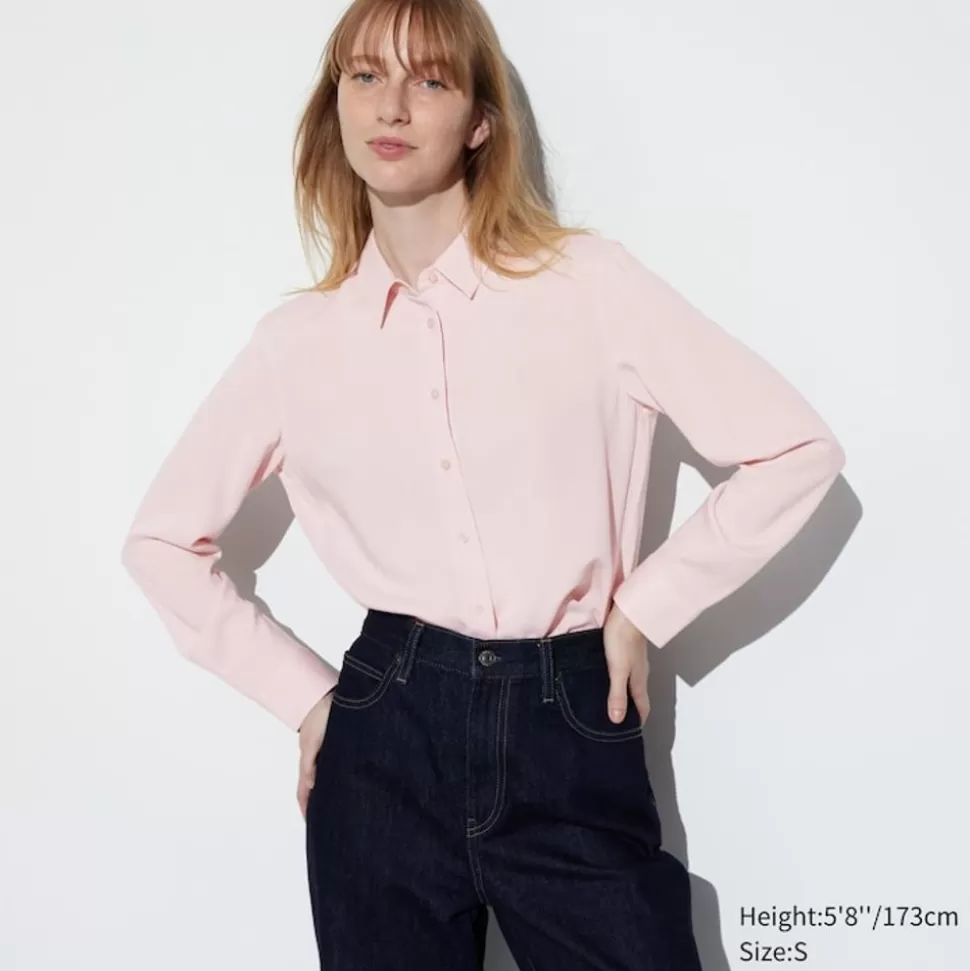 UNIQLO Hemden & Blusen*Viskose Langarm Bluse