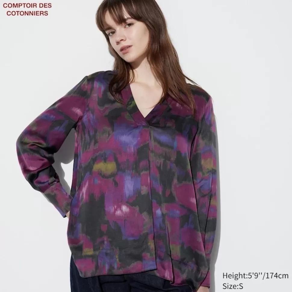 UNIQLO Hemden & Blusen*Viskose Langarm Bluse