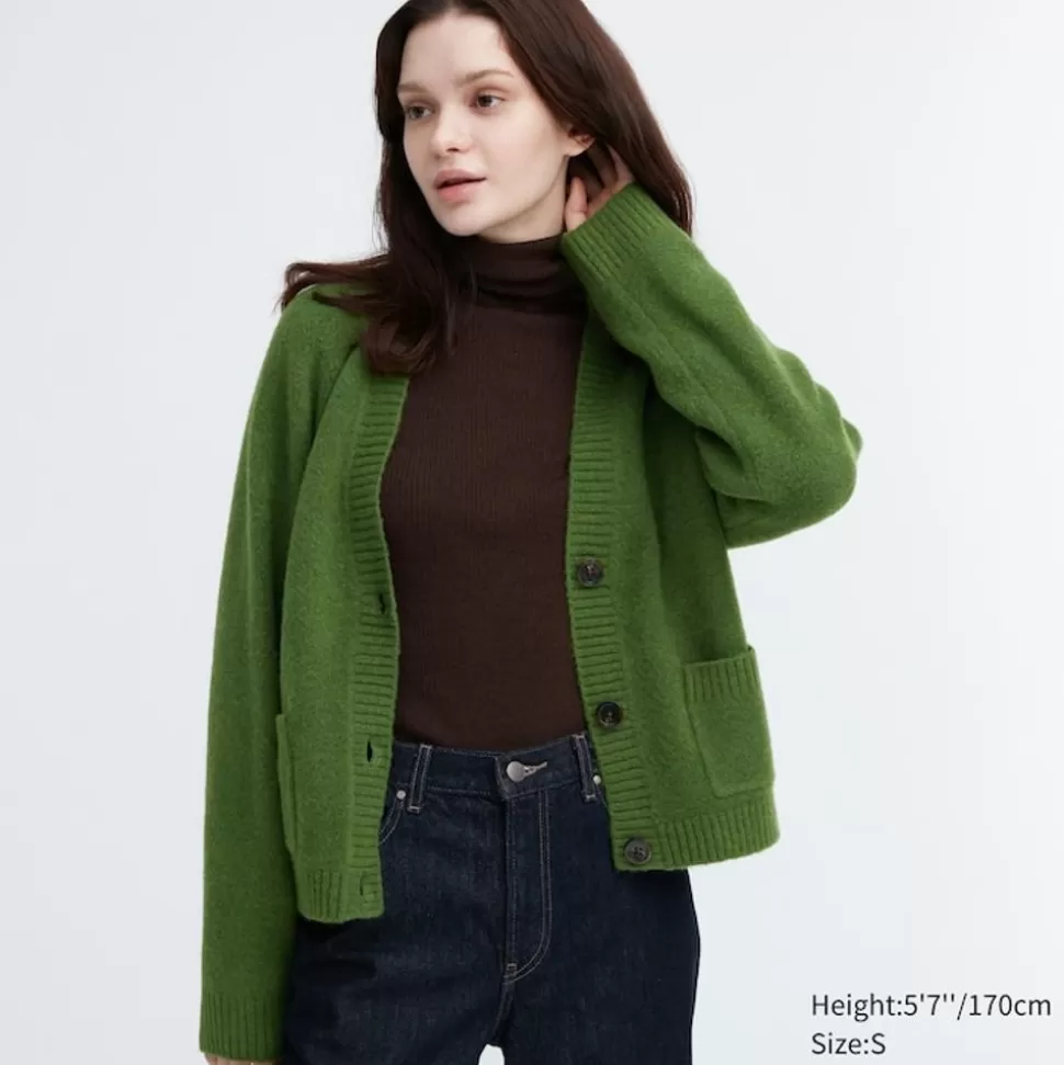 UNIQLO Pullover & Strickjacken*Weiche Souffle Cropped Strickjacke